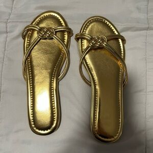 Elegant Gold Women's Sandals